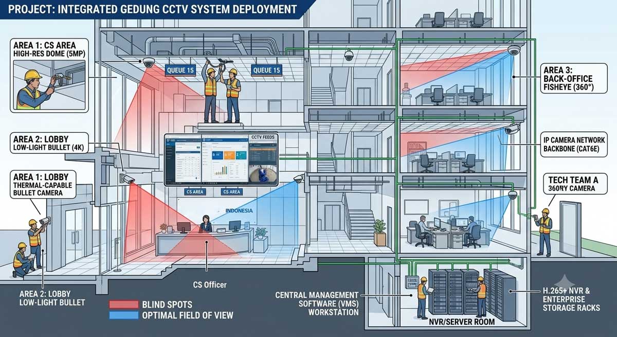Pemasangan Sistem CCTV Gedung